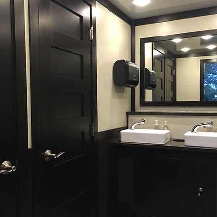 NC Restrooms: Interior of Restroom Trailer Rental in North Carolina